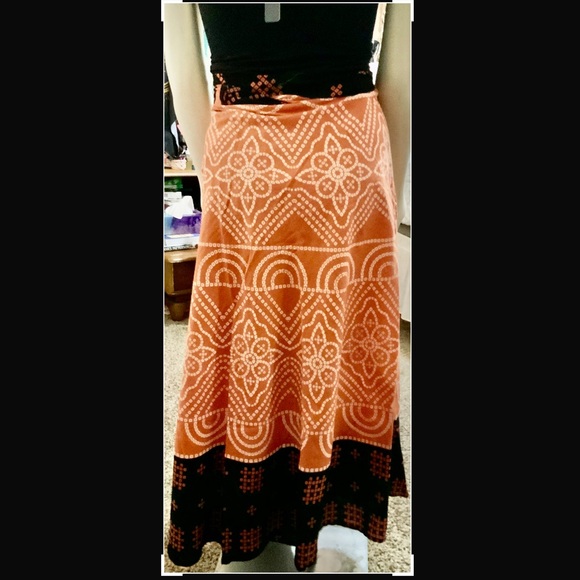 BOHO WRAP SKIRT~100% INDIA COTTON~HANDMADE - Picture 3 of 6